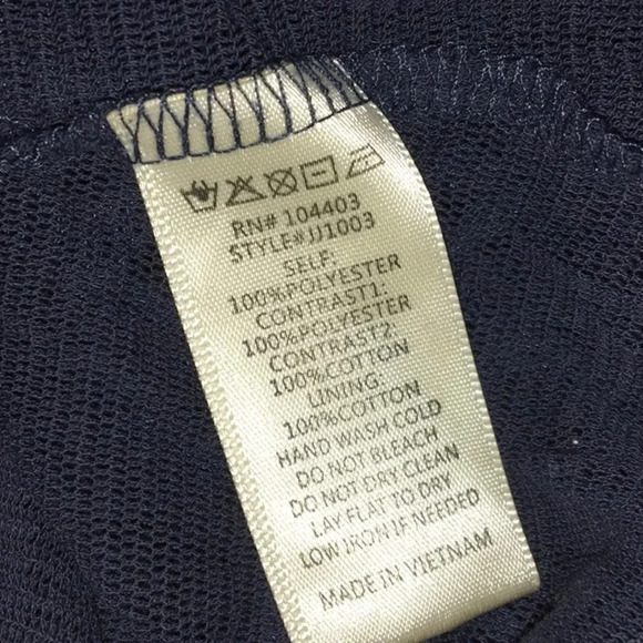 JOA Eyelet Fringe Crochet Tank Top Blouse Blue M - Picture 4 of 4